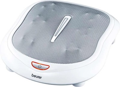 Beurer Shiatsu Fußmassagegerät FM 60, 18 Köpfe, Wärme, weiß-grau, 37,5x43cm