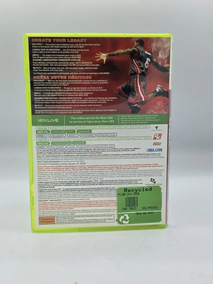 NBA 2K14 (Microsoft Xbox 360, 2013) Excellent Like New Condition - Image 2 of 3