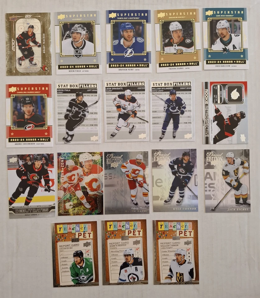 (18) 23-24 Upper Deck NHL Inserts Lot Draisaitl, Eichel, Nylander, Tkachuk, uvm. - Bild 1 von 1
