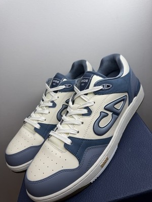 Dior Herren B57 CD Blau Kalbsleder Niedrig Turnschuhe Gr. 12UK/EU46