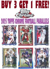 2025 Topps Chrome Football VARIOUS PARALLELS (BUY 3 GET 1 FREE) You Pick/Choose