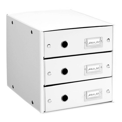 LEITZ Schubladenbox Click & Store  weiß 60480001, DIN A4 mit 3 Schubladen, 1...