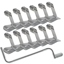 60 Pcs 6mm Fence Wire Tightener with Tighteners Handle, Fence Wire Tensioner,...