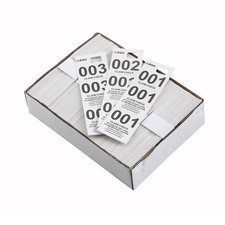 Winco Coat Checks, White, 500 Per Box, Medium Medium, White