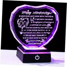 Wedding Anniversary Crystal Heart Gifts for Couple Universal Anniversary Gifts