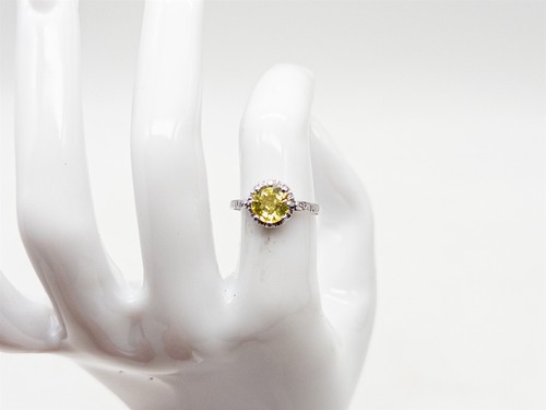 Antique 1920s $5000 2ct Natural Yellow Sapphire Platinum Wedding Ring