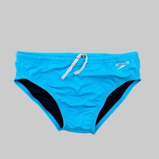 Speedo Men Blue Endurance Solid one Brief Swimwear size 30 32 34 36
