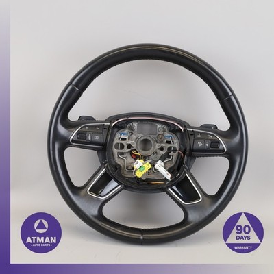 Audi D4 A8L Steering Wheel w/ Paddle Shifters Black 4H0419091AA OEM