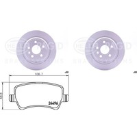Hella Bremsscheiben + BelÄGe Hinten Passend FüR Ford Galaxy + S-MAX 2006-2014