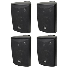 4x Dual Electronics LU47PB 4" 200W Max Power 3-Way Indoor/Outdoor Black Speakers