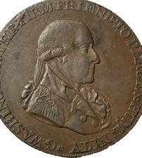 1795 George Washington Portrait Halfpenny of Clark & Harris - Middlesex D&H# 283