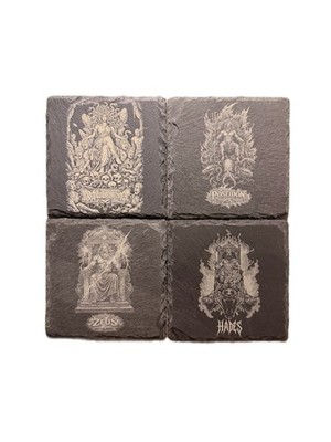 Greek God Slate Coaster | Hades Zeus Poseidon Medusa | Mythology Coasters