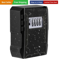 Extra Large Capacity Key Lock Box, Weatherproof Wall Mount for Car and House Key