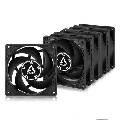 ARCTIC P8 Silent (5-Pack) PC Gehäuse Lüfter 80mm besonders leise 1600 rpm black