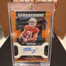 Panini Prizm Draft Autograph #SS-MBO Max Borghi Orange Wave Cougars Football