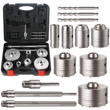 30-110 MM Hole Saw, Concrete, Set for Concrete Brick Stone Cement Wall