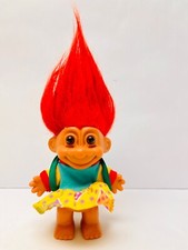 Vintage Russ Troll Doll with Dress Backpack 1990s Nostalgic Toys Cute BIN 11