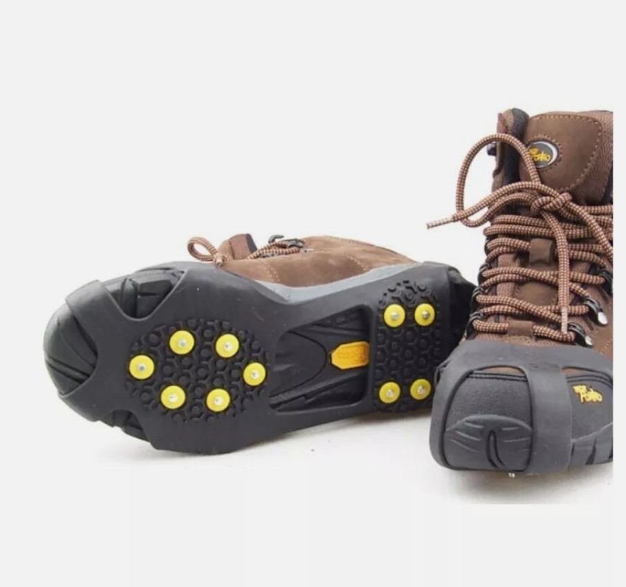 10Studs Ice Climbing Crampons Snow Grips Anti Slip Shoe Boot Cleats Spikes Sport