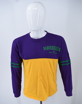MARDI GRAS NEW ORLEANS Varsity Colorblock T-Shirt Size Medium | eBay
