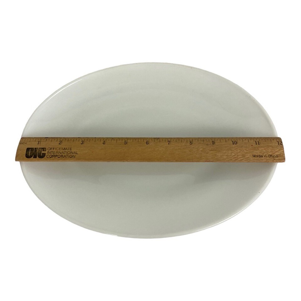 Vintage FIRE KING Milk Glass 12”x9” Serving Platter White Replacement