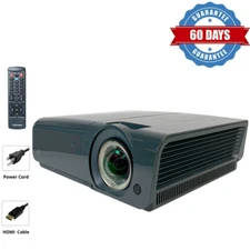 Short-Throw DLP Projector 2000 ANSI for Home Theater Games HD HDMI w/Remote