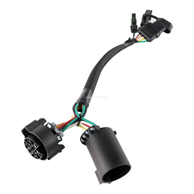 MECMO 10-Foot 7-Pin Trailer Wiring Harness Extension For Dodge 1995-2009 Ram 1500 2500 3500, 1995-2010 Dodge Dakota, 2010-2011 Ram Dakota For 5th Wheel Or Gooseneck In Bed Connection 7-Pole Connector