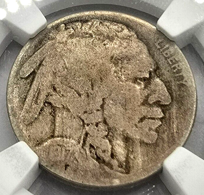 1917 P Buffalo Nickel Two Feather Variety NGC VG8 Type Holder Rare Free Ship! - Image 2 of 4