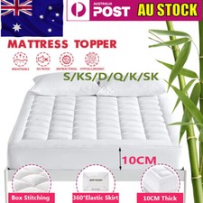 Extra Thick Mattress Topper  Cooling Matress Pad Luxury Soft Hotel Quality 10CM