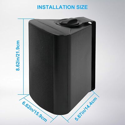 Herdio 4 Pack 4'' Bluetooth Outdoor Speakers Waterproof Patio 400W HOS-401BTBX2