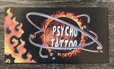 vintage PSYCHO TATTOO BUSINESS CARD ISRAEL ephemera