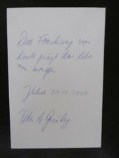 Peter Grünberg "Nobelpreis Physik" Autogramm signed 10x15 cm Karteikarte Bild