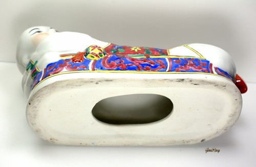 Vintage Chinese Porcelain Headrest Pillow Figurine - Picture 5 of 6
