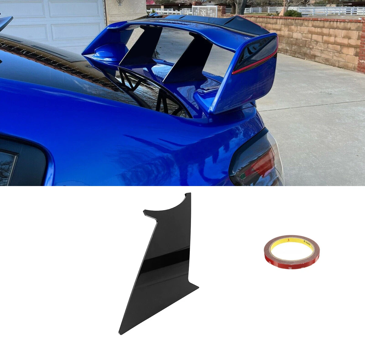 1 x G1 Gloss Black Spoiler Wing Stabilizer Support Fit 15-21