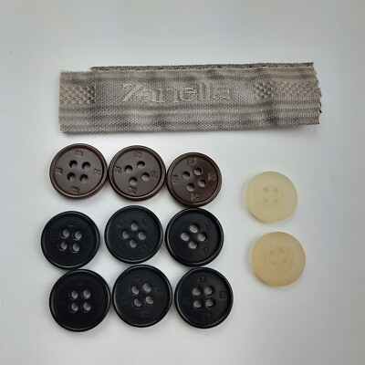 Zanella Buttons Replacement Dress Pants Buttons Mixed Lot of 11  