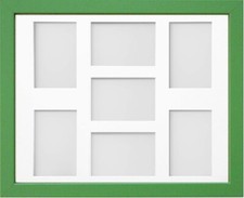 Green Multiple Photo Frame Jellybean Wooden Frames Multi Aperture Collage Mount