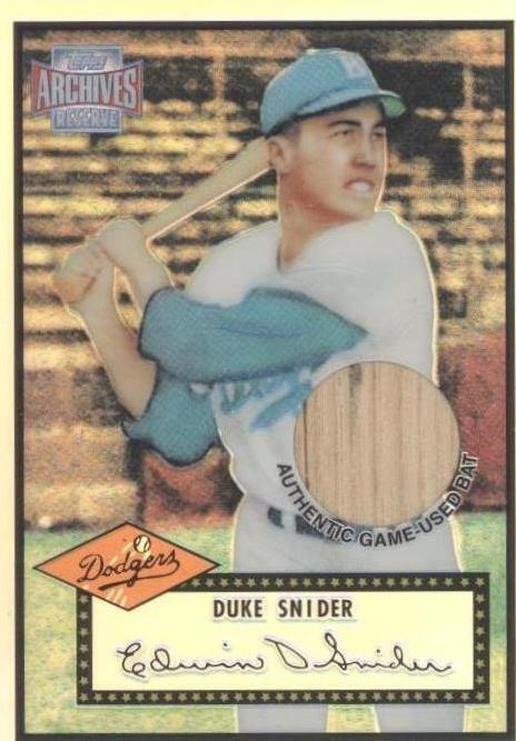2001 Topps Archives Reserve - Rookie Reprint Relics Duke Snider #ARR46 ...