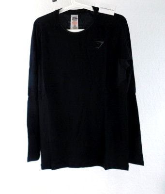Gymshark Men Long Sleeve Langarm Trainings Shirt Apex GMLT5208 schwarz Gr.S