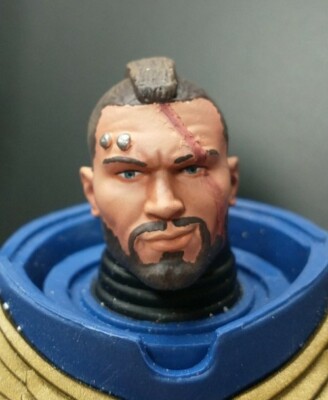 HEAD ONLY Custom Painted Mcfarlane Toys Space Marine Warhammer 40k Blood Angels