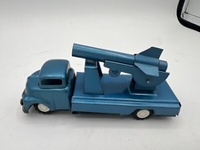 Vintage Friction Tin Toy Missile Rocket Truck - Line MAR Japan - 5 1/2" Long