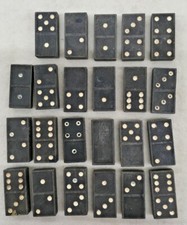 Wooden Antique Dominos Lot of 23 