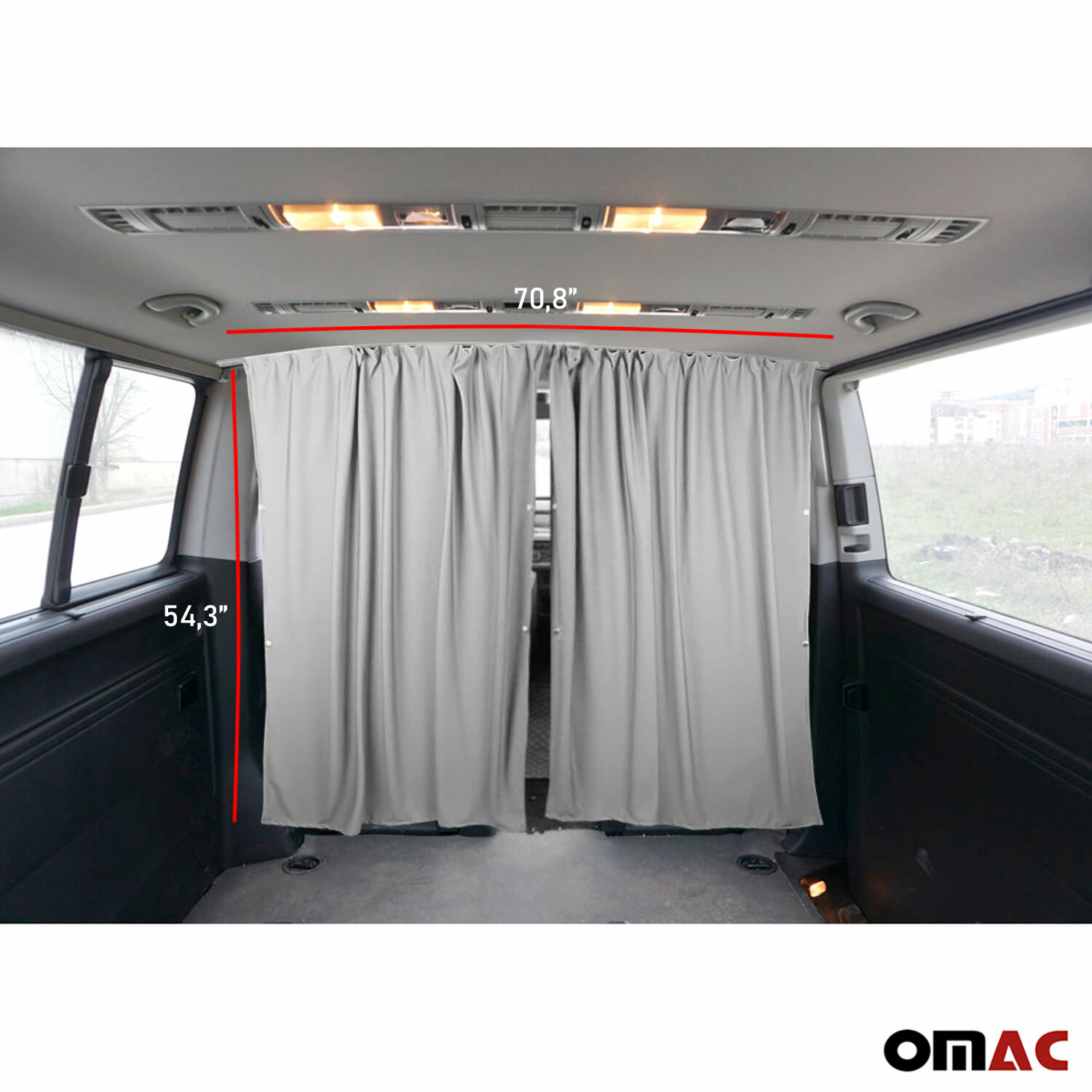 fits-gmc-savana-cab-divider-van-cabin-curtain-campervan-kit-grey-ebay