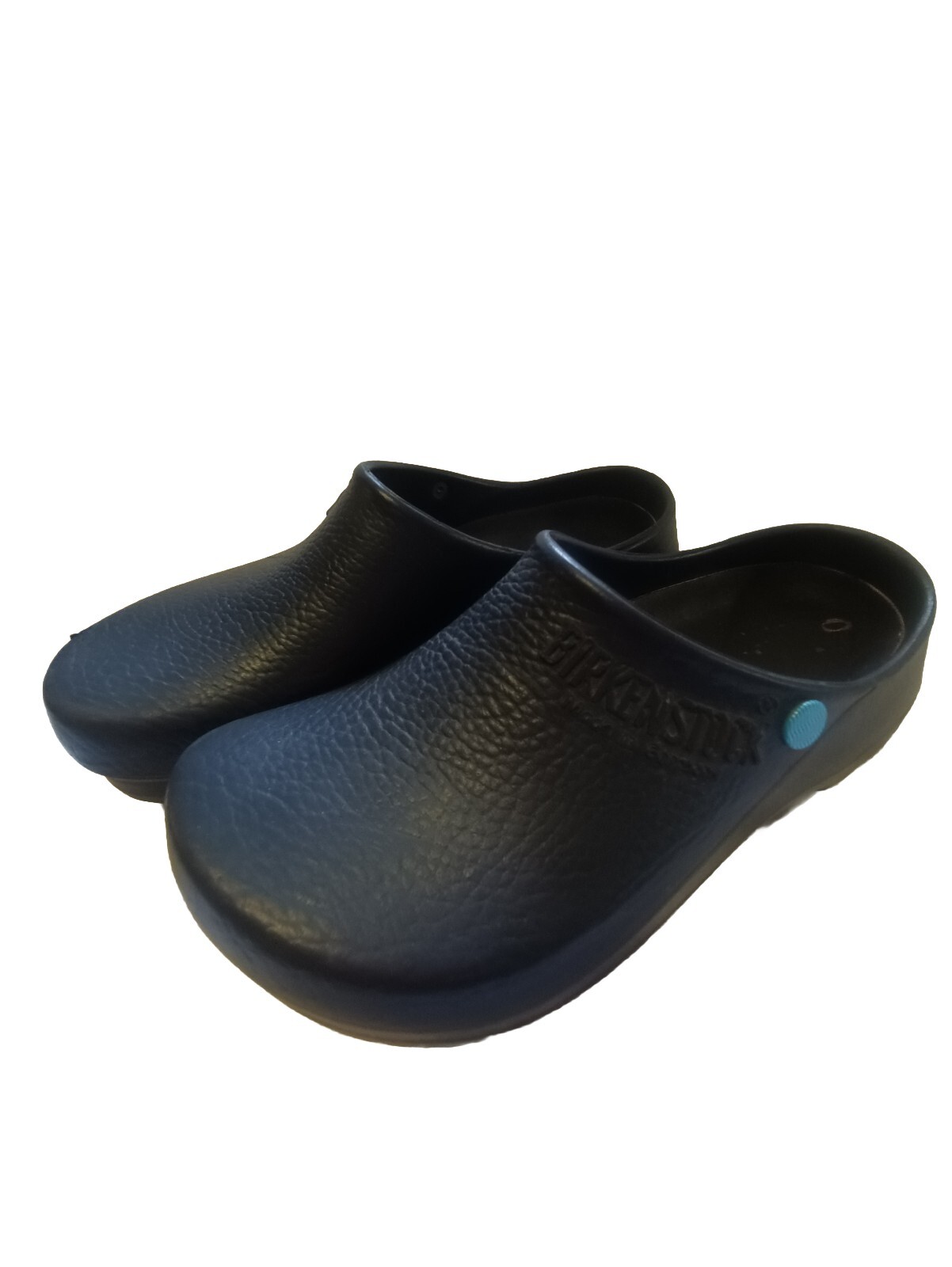 Birkenstock Ges.gesch Black Rubber Clogs Mules Sz US Women 7 Men 5 Euro