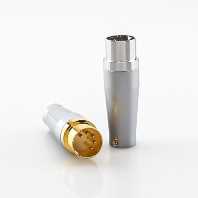 Viborg Gold Plated / Rhodium Plated 5-Pin Din Connector Plug For B&O, Naim, Quad