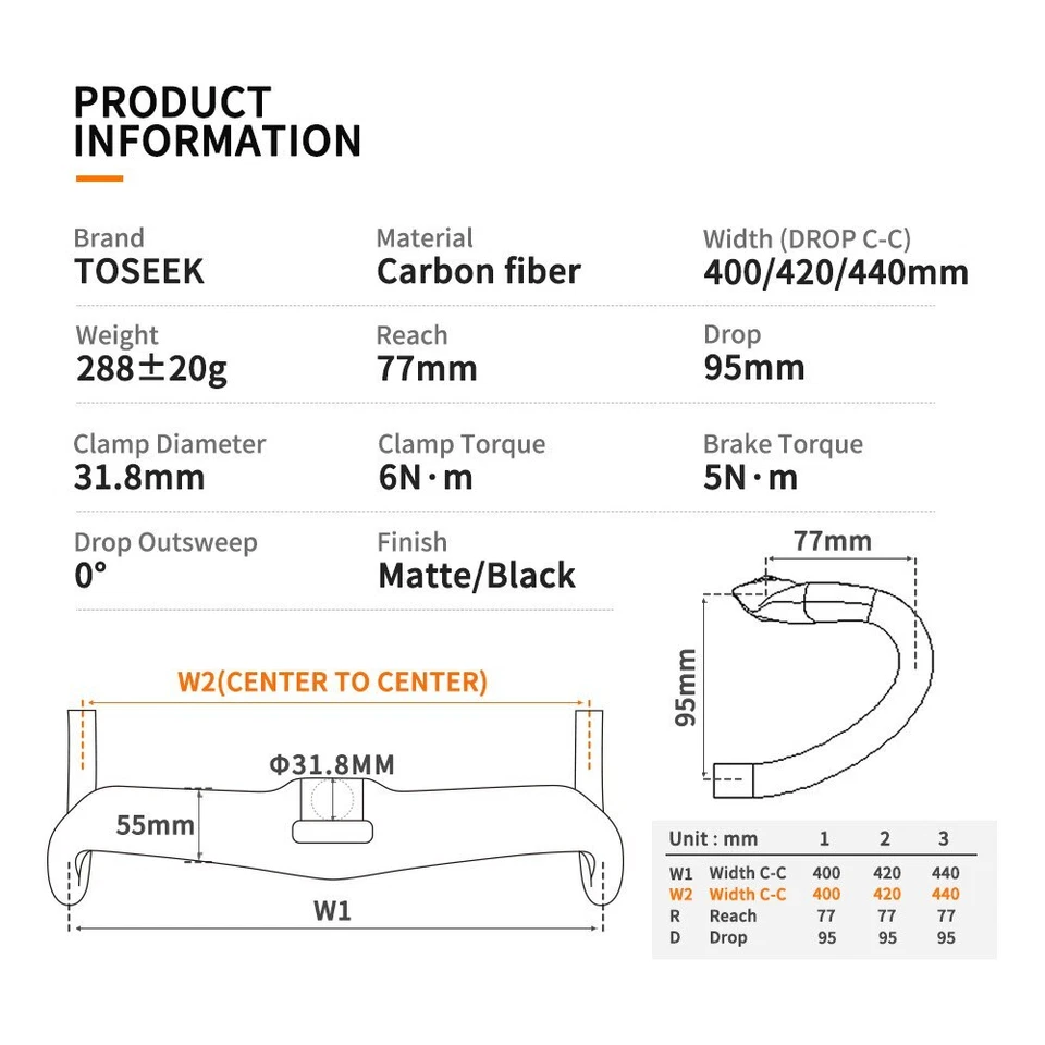 Cable interior completo de fibra de carbono para manillar de bicicleta de carretera 400/420/440 mm Foto 3 de 4