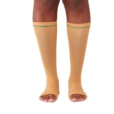 Leg Sleeve, Beige with Green Stripe, Universal Fit, 15" Length, 1 Pair