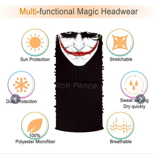 Multi-Functional Magic 3D Face Mask Horror Skull Bandana Balaclava 2021 Designs - Picture 2 of 33