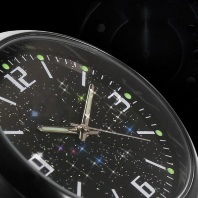 Universal Car Luminous Stick-On Digital Watch  Diamond Quartz Clock  Accessories