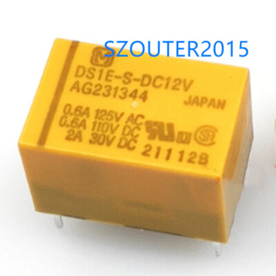 2PCS DS1E-S-DC12V Relay AG2231344 2A 12VDC 5PINS NEW #D4
