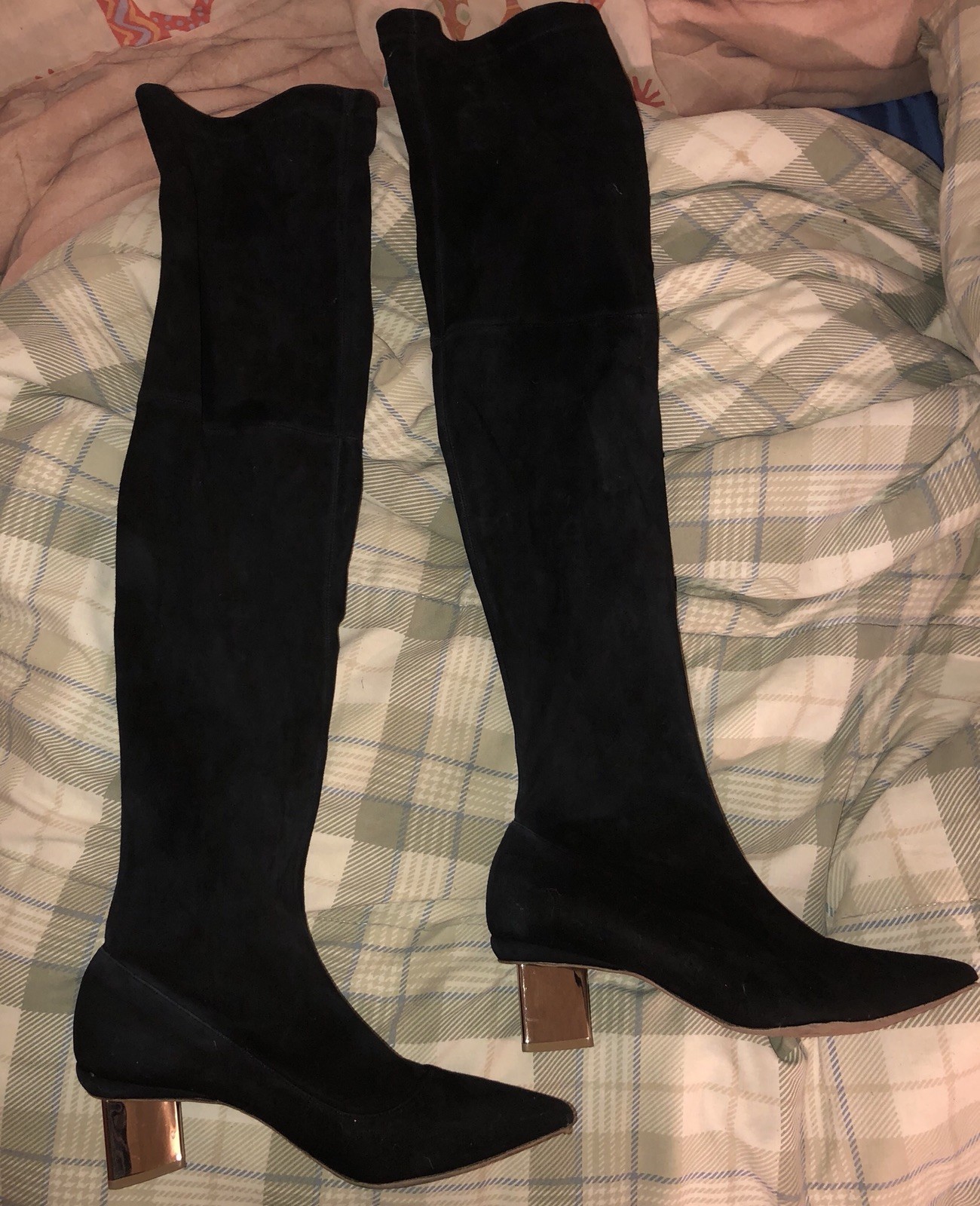 $1,150 Sold Out Nicholas Kirkwood Stretch Suede Over The Knee Boots image 2