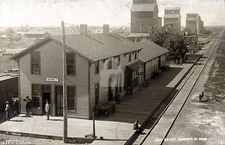 Soo Depot, Harvey, ND North Dakota 1909 RPPC Photo Postcard COPY